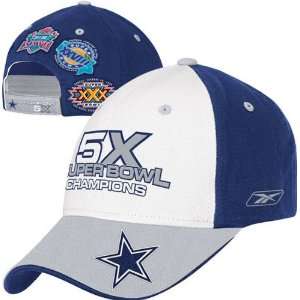 Dallas Cowboys Commemorative 5X Super Bowl Champs Adjustable Hat 