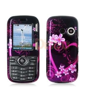Purple Love Hard Case Cover Accessory for LG Cosmos VN250 / Rumor 2 II 