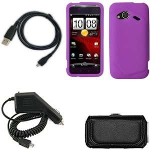  iFase Brand HTC Fireball 6410 Combo Solid Purple Silicon 