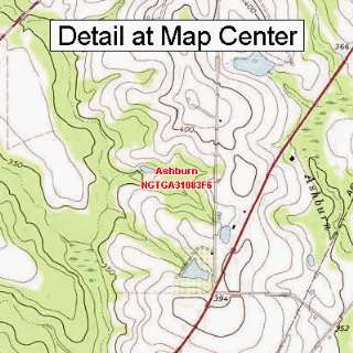  USGS Topographic Quadrangle Map   Ashburn, Georgia (Folded 