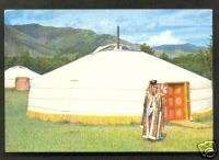 Mongolia Woman Costume Tent Gher Yurt  