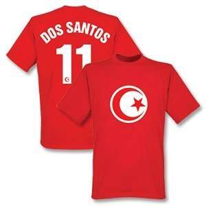   2006 Tunisia Away T Shirt + Dos Santos No.11