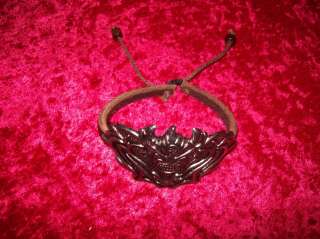 HORNED GOD LEATHER BRACELET, WICCA, WITCH, PAGAN  