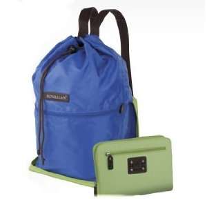  Rowallan Edie Zip Out Travel Backpack Back Pack Green Blue 