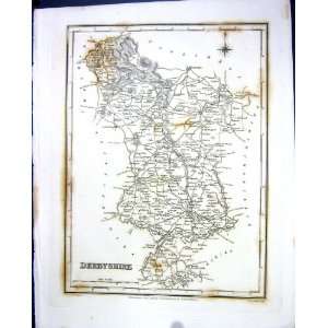   Map C1850 Derbyshire England Bakewell Chesterfield