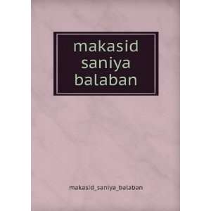  makasid saniya balaban makasid_saniya_balaban Books