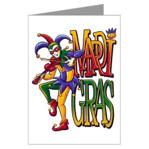  Greeting Cards (10 Pack) Mardi Gras Joker with Fiddle 