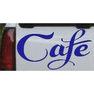 Blue 18in X 9.6in    Cafe Decal Window Sign Business Car Window Wall 