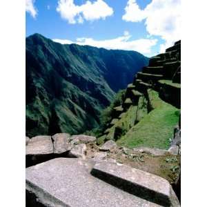 Ancient Ceremonial Stones and Farming Terraces, Intihautana, Machu 