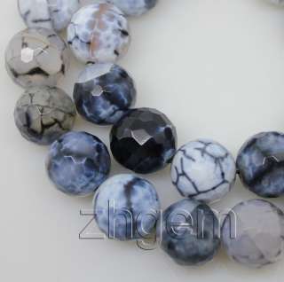 14mm faceted fire agate loose beads gemstone 15long  