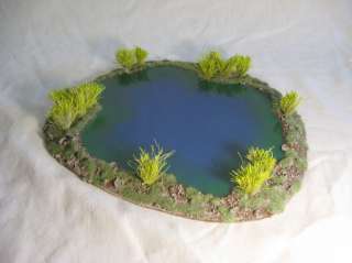 Terrain for Wargames Beautiful 15mm Pond with Reeds  