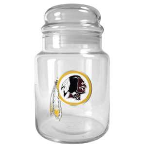   Redskins NFL 31oz Glass Candy Jar   Primary Logo 