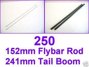 250 152mm Flybar Rod + Tail Boom 241mm Trex Align US  