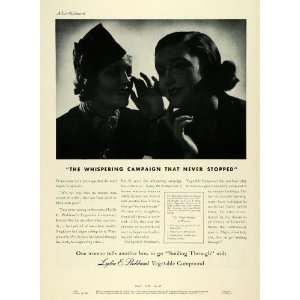  1937 Ad Whispering Campaign Girl Word Spread Lydia E 