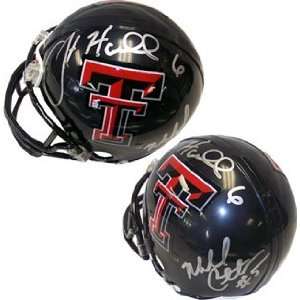  Michael Crabtree & Graham Harrell Autographed Texas Tech 