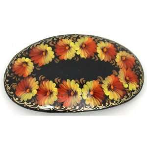  Russian Hand Painted Barrette Hair Clip (0757) Everything 