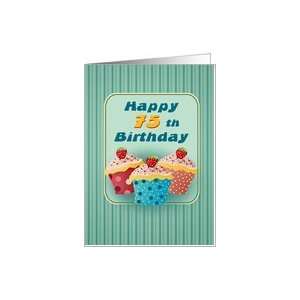  75 years old Cupcakes Birthday Greeting Cards Card Toys 