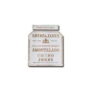    Savory & James Amontillado Sherry 750ML Grocery & Gourmet Food