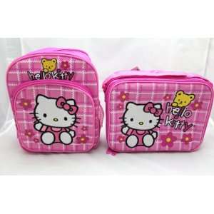  Hello Kitty Mini 10 Backpack + Lunch Bag SET   PINK BEAR 