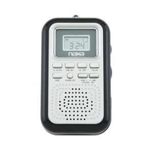   716 Digital AM/FM Mini Radio with Built in Speaker  Black Electronics