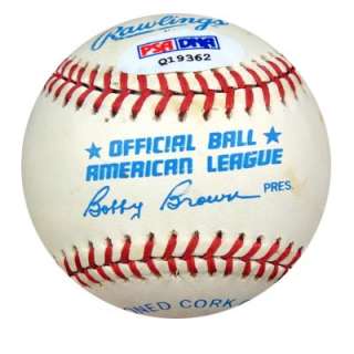 Bobby Doerr Autographed Signed AL Baseball PSA/DNA #Q19362  