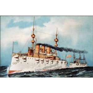  Armored Steel Cruiser New York, Currier and Ives 1893   24 