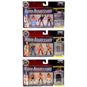  WWE Wrestling Set of all 3 Micro Aggression Series 9 