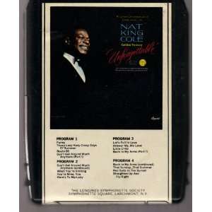    Nat King Cole Unforgettable 8 Track Cassette Tape 