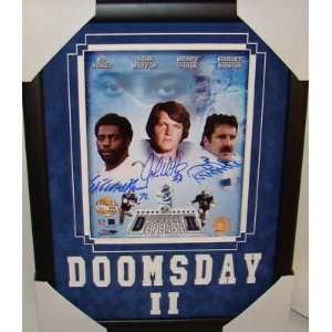  NEW Cowboys Doomsday II SIGNED SUEDE Framed Display JSA 