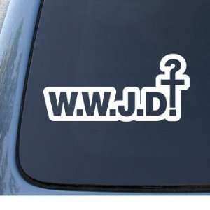WWJD   What Would Jesus Do?   Vinyl Decal Sticker #1309  Vinyl Color 