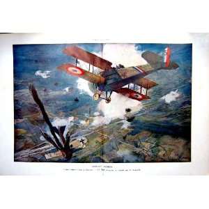   Arial Fight Shrapnel Hangar Air Plane Ww1 1927