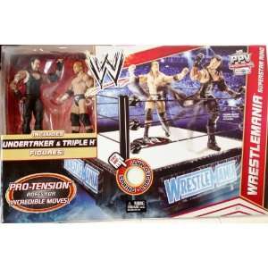  WWE Wrestlemania Superstar Ring with Undertaker & Triple H 
