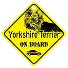 Yorkie Show Cut On Board Sign  