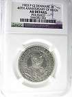 1903 P GJ Silver Denmark 2K 40th Anniversary of Reign 