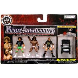  WWE Wrestling Micro Aggression Series 6 Figure 3 Pack Carlito, King 