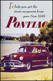 1949 Pontiac Owners Manual 49 Owner Guide Book  