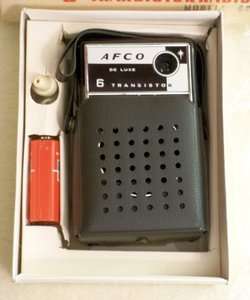 AFCO MODEL 604 NEW IN BOX TRANSISTOR RADIO late 1950 1960s  