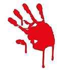 Bloody hand print, zombies, horror, slasher,funny, vinyl decal sticker
