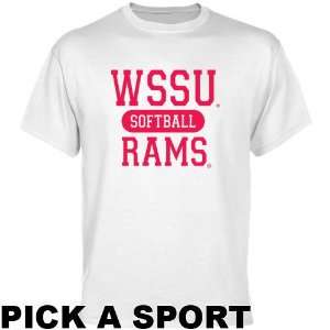   Winston Salem State Rams White Custom Sport T shirt   Sports