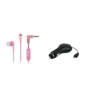   Free Headset Headphones (Pink) + Retractable Car Charger [EMPIRE