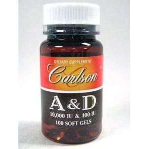  Carlson Labs Vitamin A & D 100 gels Health & Personal 