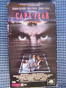 Cape Fear (VHS, 1992)Nick Nolte, Robert De Niro J Lange 096898110532 