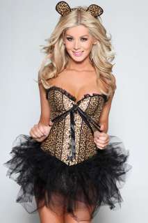 New Leopard Corset/Costume Skirt set size 8 10 12 14  