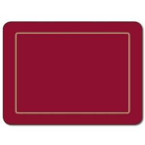  SET OF 6 MIXED LUXURY EMBASSY RED CORK BACKED PLACEMATS 11 