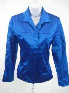 FRENCH CONNECTION Royal Blue Silk Blazer Jacket Sz L  