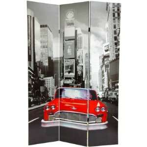  6 Feet Tall New York City Taxi Double Sided Room Divider 