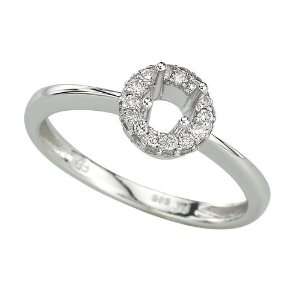  14K White Gold 1/4 ct. Diamond Semi Mount Engagement Ring 