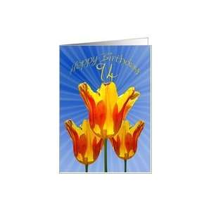  94th Birthday card, tulips full of sunshine Card Toys 