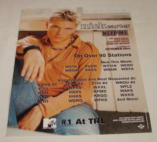 2002 music industry ad page~ NICK CARTER Help Me  