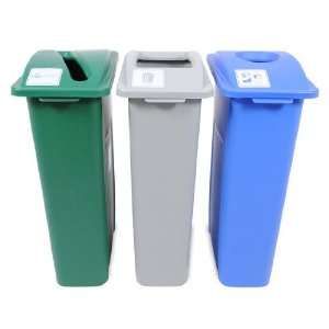  Busch Systems 30 in. Waste Watcher Recycling Bin, Blue 